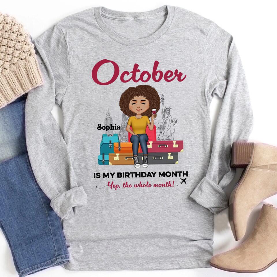 October Birthday Shirt, Custom Birthday Shirt, Queens are Born In October, October Birthday Shirts For Woman, October Birthday Gifts