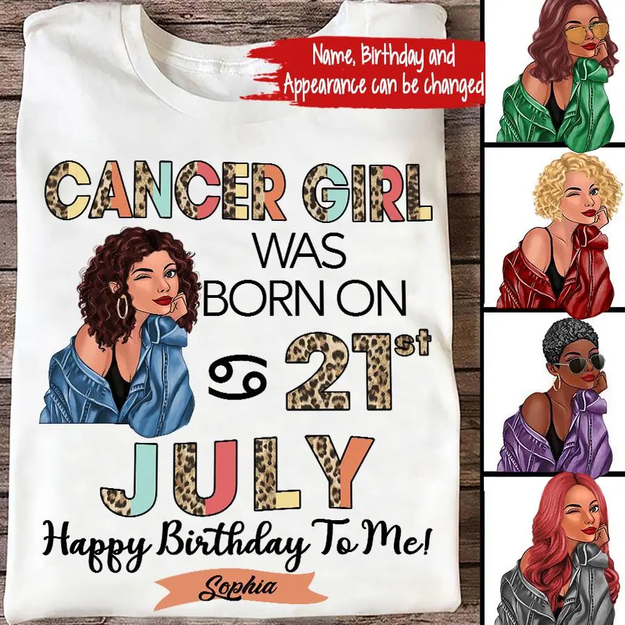 Custom Birthday Shirt, Cancer Zodiac t shirt, Cancer Birthday shirt, Cancer t shirts for ladies, Cancer queen t shirt, Cancer Queen Birthday shirt