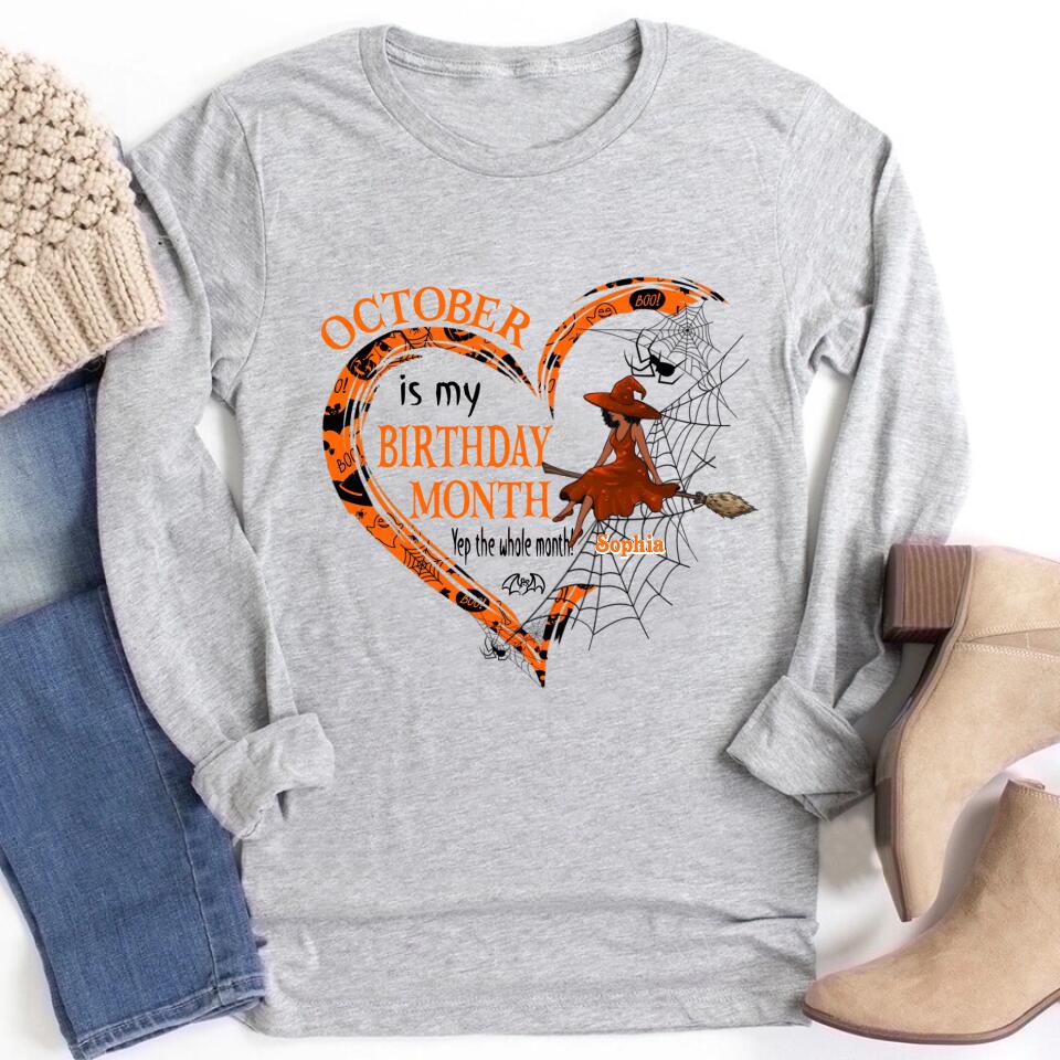 October Birthday Shirt, Custom Birthday Shirt, Queens are Born In October, October Birthday Shirts For Woman, October Birthday Gifts, Halloween Shirt
