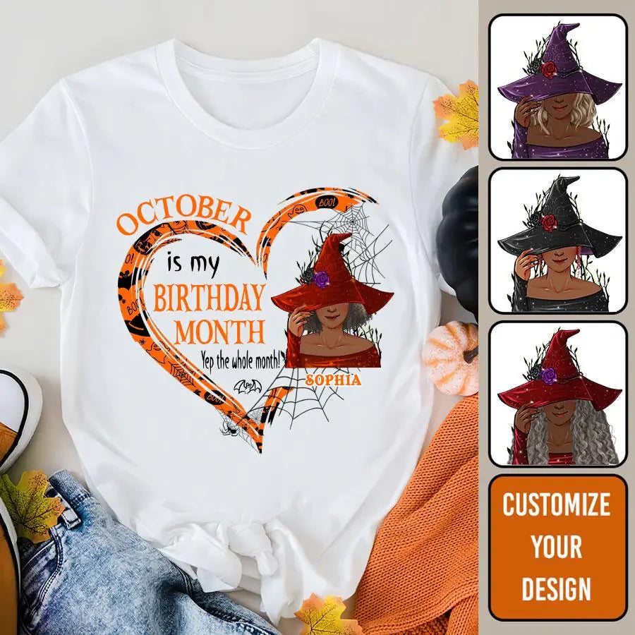 October Birthday Shirt, Custom Birthday Shirt, Queens are Born In October, October Birthday Shirts For Woman, October Birthday Gifts, Halloween Shirt