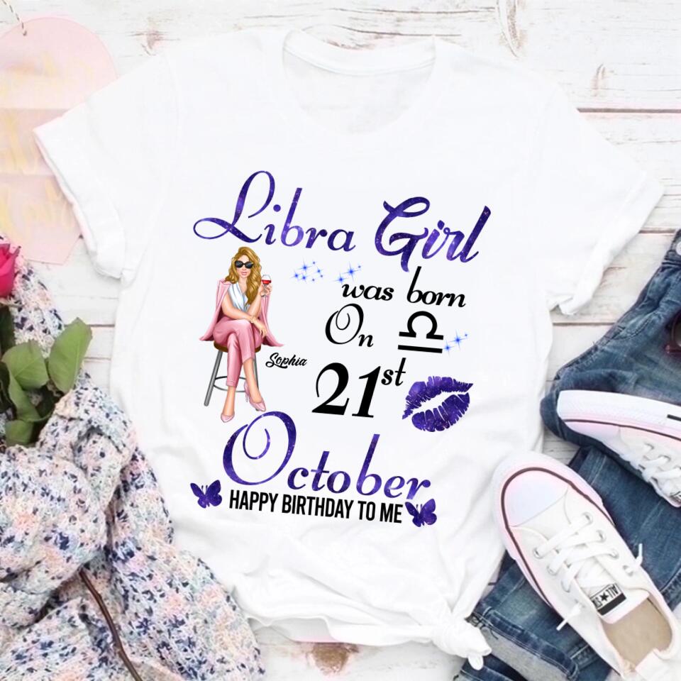 Custom Birthday Shirt, Libra Zodiac t shirt, Libra Birthday shirt, Libra t shirts for ladies, Libra queen t shirt, Libra Queen Birthday Shirt