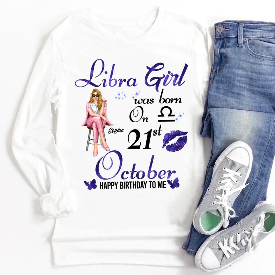 Custom Birthday Shirt, Libra Zodiac t shirt, Libra Birthday shirt, Libra t shirts for ladies, Libra queen t shirt, Libra Queen Birthday Shirt
