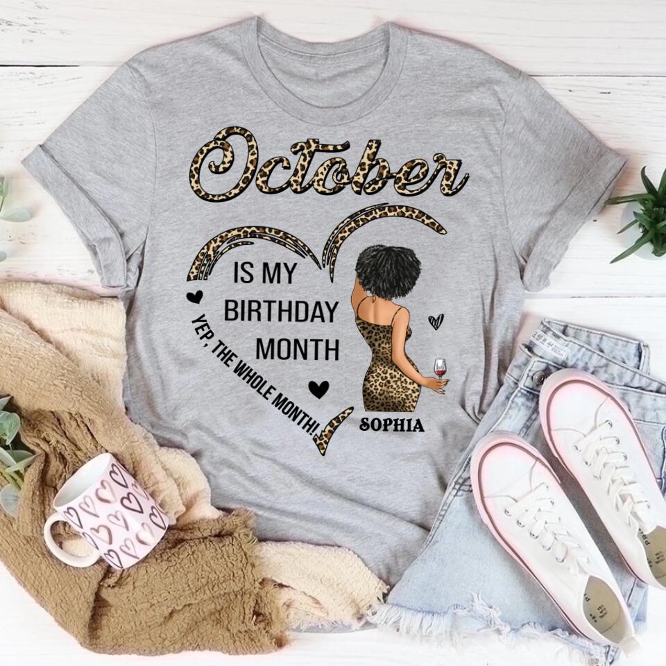 October Birthday Shirt, Custom Birthday Shirt, Queens are Born In October, October Birthday Shirts For Woman, October Birthday Gifts copy