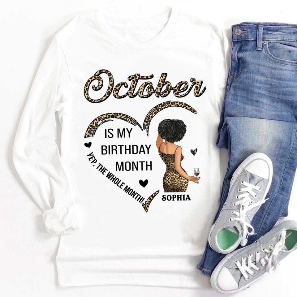 October Birthday Shirt, Custom Birthday Shirt, Queens are Born In October, October Birthday Shirts For Woman, October Birthday Gifts copy