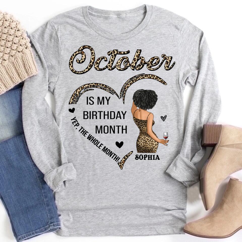 October Birthday Shirt, Custom Birthday Shirt, Queens are Born In October, October Birthday Shirts For Woman, October Birthday Gifts copy