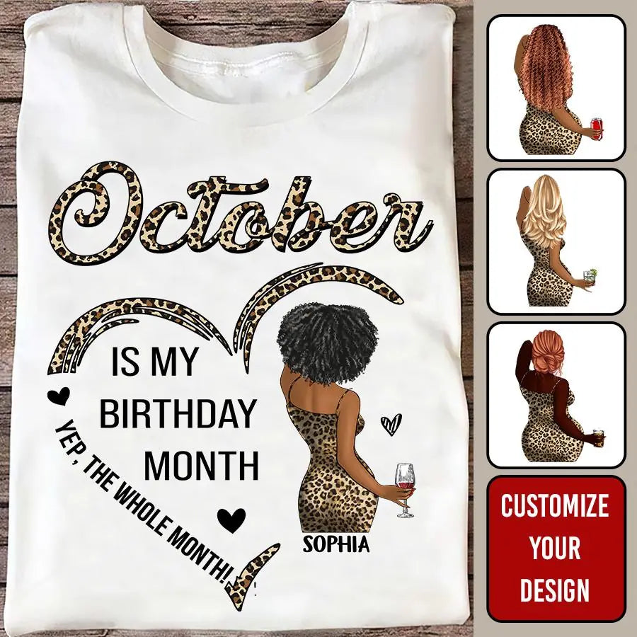 October Birthday Shirt, Custom Birthday Shirt, Queens are Born In October, October Birthday Shirts For Woman, October Birthday Gifts copy