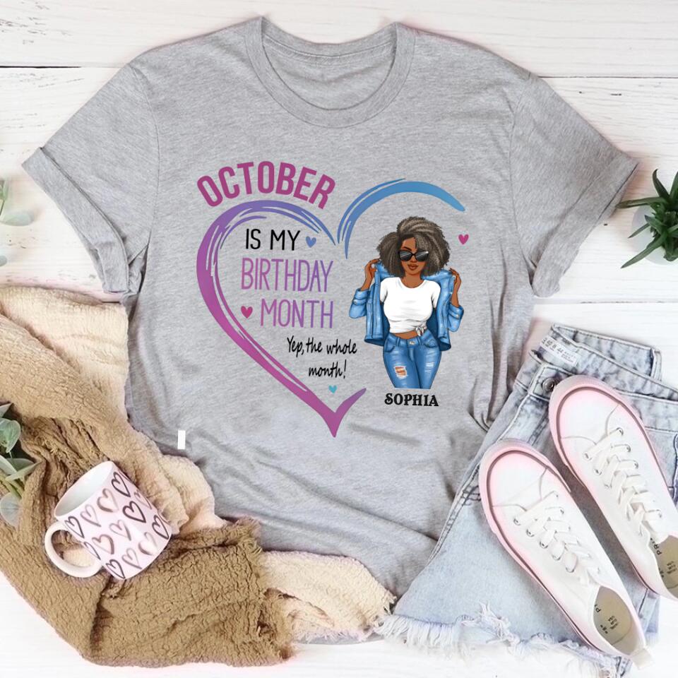 October Birthday Shirt, Custom Birthday Shirt, Queens are Born In October, October Birthday Shirts For Woman, October Birthday Gifts