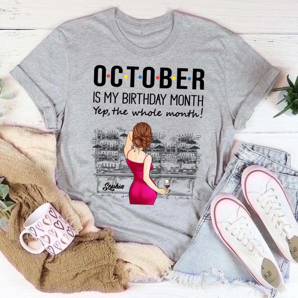 October Birthday Shirt, Custom Birthday Shirt, Queens are Born In October, October Birthday Shirts For Woman, October Birthday Gifts