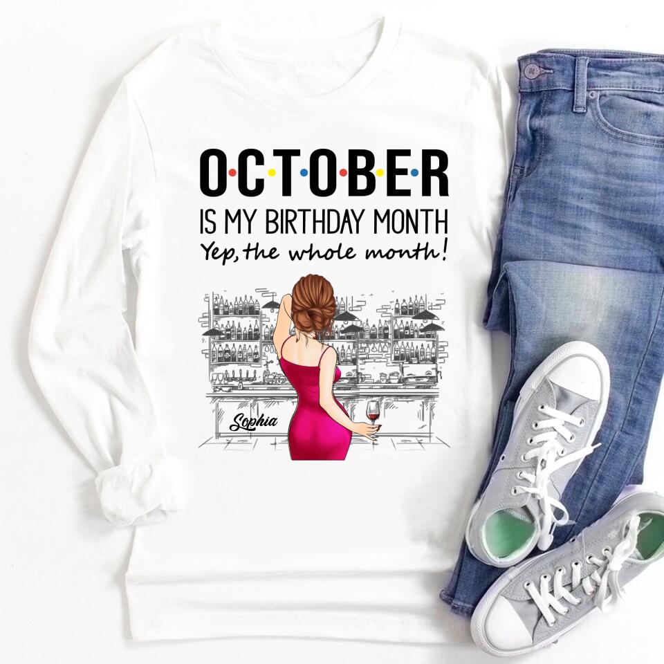 October Birthday Shirt, Custom Birthday Shirt, Queens are Born In October, October Birthday Shirts For Woman, October Birthday Gifts