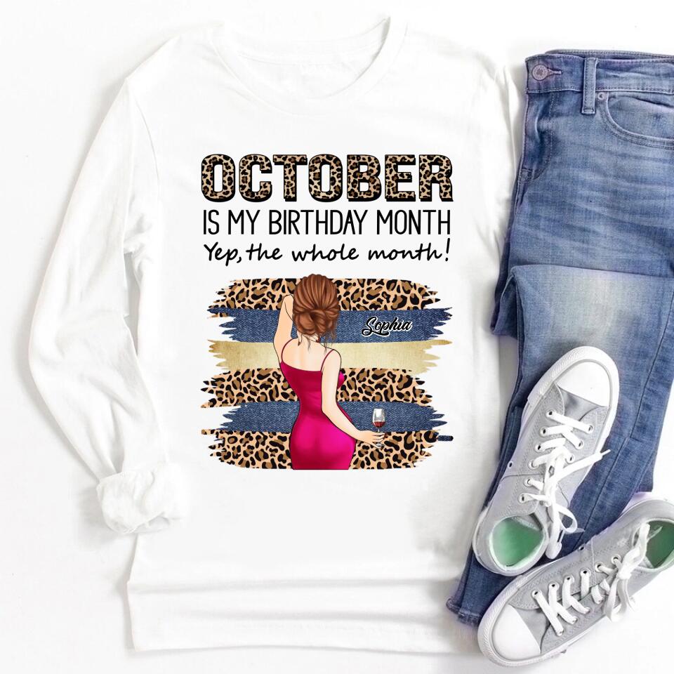 October Birthday Shirt, Custom Birthday Shirt, Queens are Born In October, October Birthday Shirts For Woman, October Birthday Gifts
