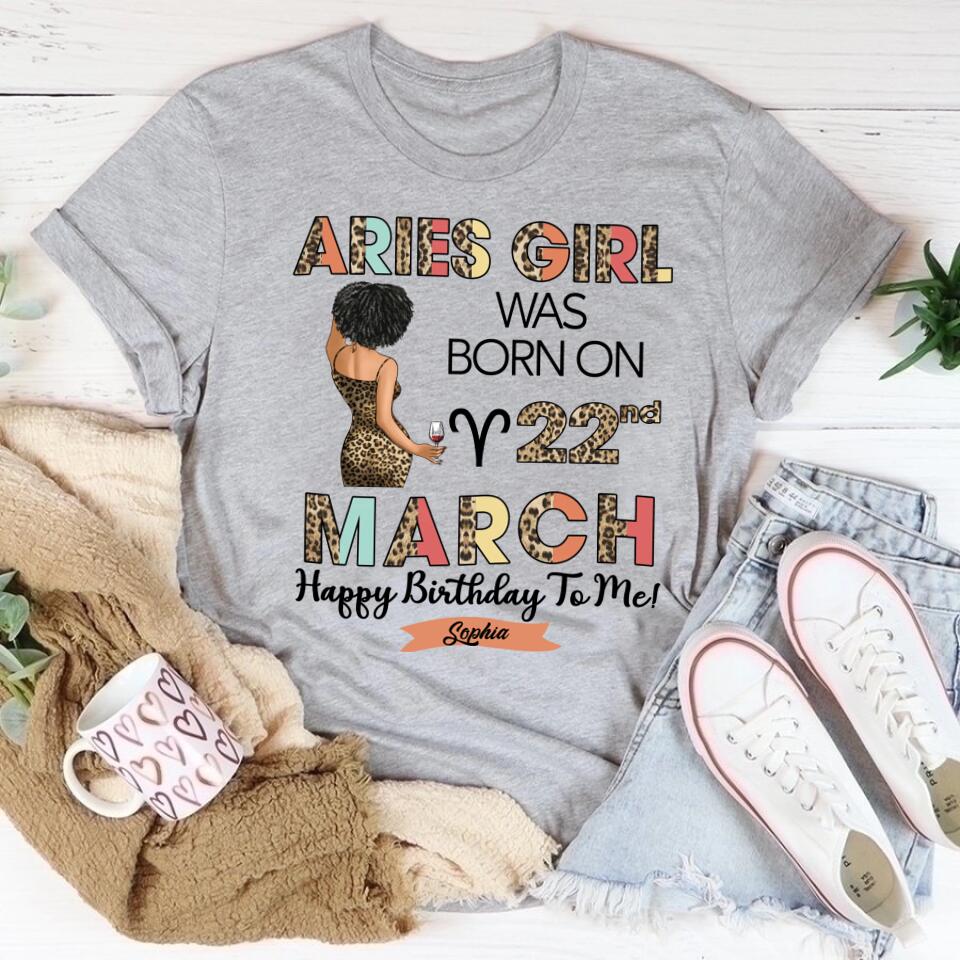 Custom Birthday Shirt, Aries Zodiac t shirt, Aries Birthday shirt, Aries t shirts for ladies, Aries queen t shirt, Aries Queen Birthday shirt