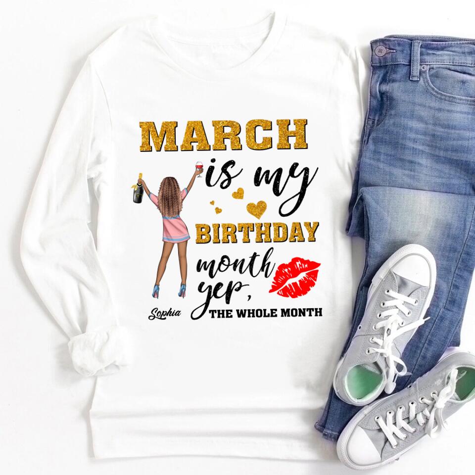 March Birthday Shirt, Custom Birthday Shirt, Queens are Born In March, March Birthday Shirts For Woman, March Birthday Gifts