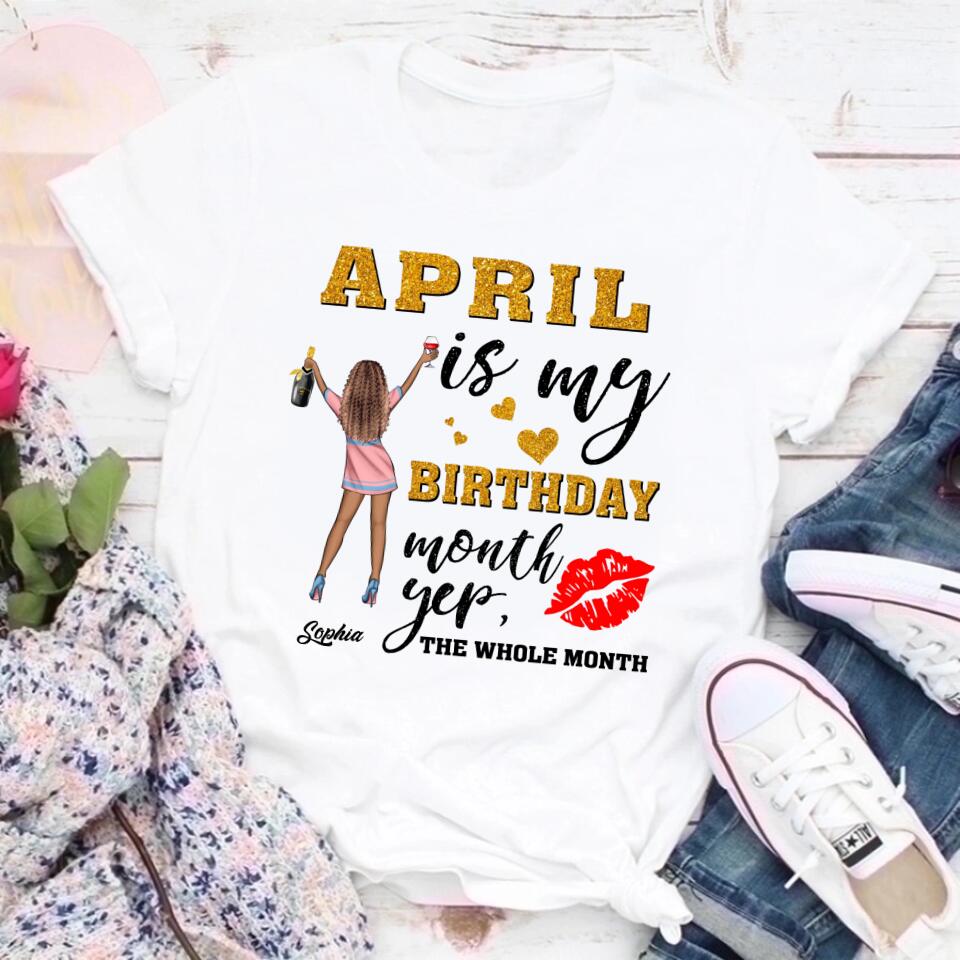 April Birthday Shirt, Custom Birthday Shirt, Queens Born In  April, April Birthday Gifts,  April Birthday Gifts