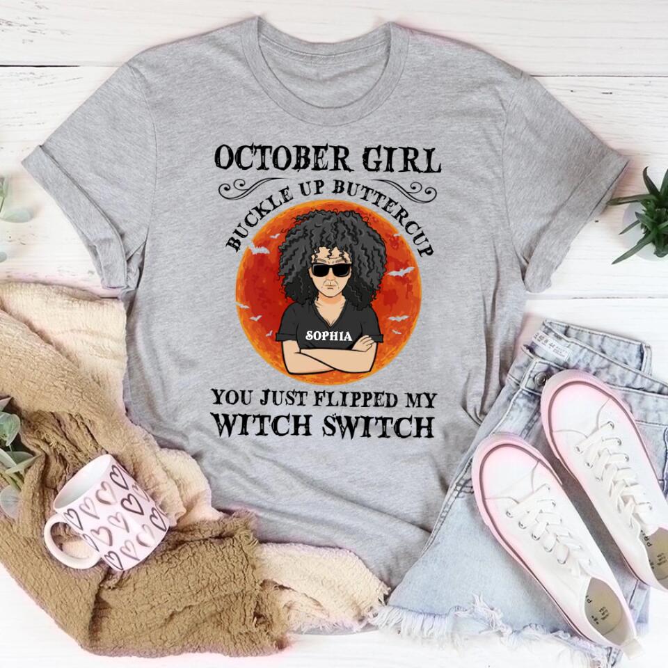 October Birthday Shirt, Custom Birthday Shirt, Queens are Born In October, October Birthday Shirts For Woman, October Birthday Gifts, Personalized Halloween Gifts, Halloween Shirts, Halloween Shirts For Women