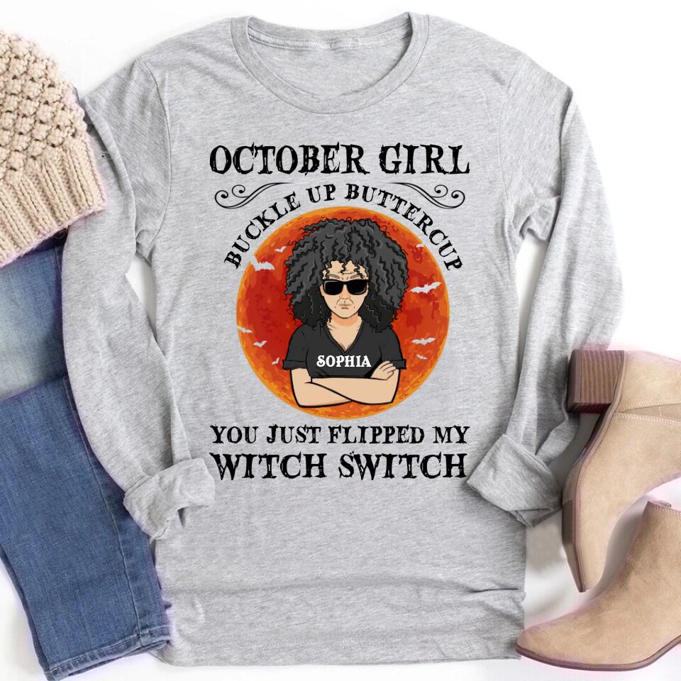 October Birthday Shirt, Custom Birthday Shirt, Queens are Born In October, October Birthday Shirts For Woman, October Birthday Gifts, Personalized Halloween Gifts, Halloween Shirts, Halloween Shirts For Women