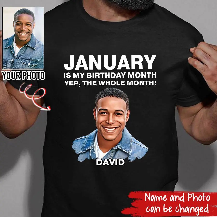 January Birthday Shirt, Custom Birthday Shirt, A Black King was born in January, January Birthday Shirts For Man, January Birthday Gifts