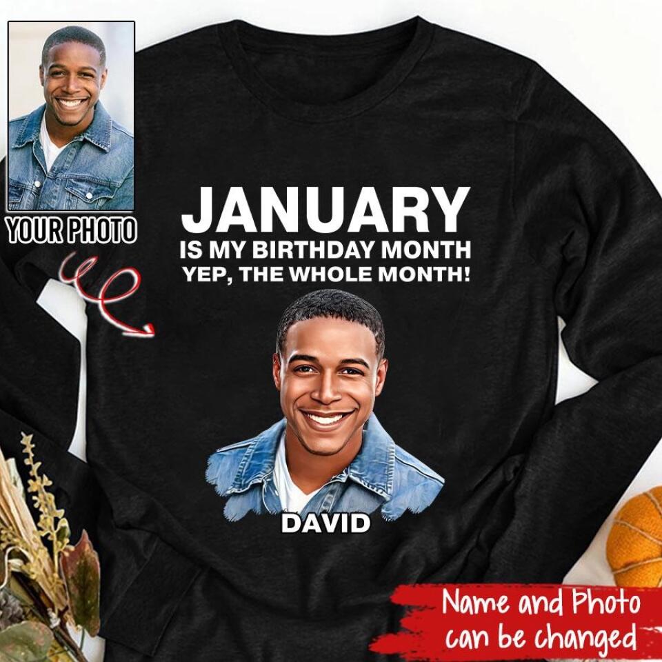 January Birthday Shirt, Custom Birthday Shirt, A Black King was born in January, January Birthday Shirts For Man, January Birthday Gifts