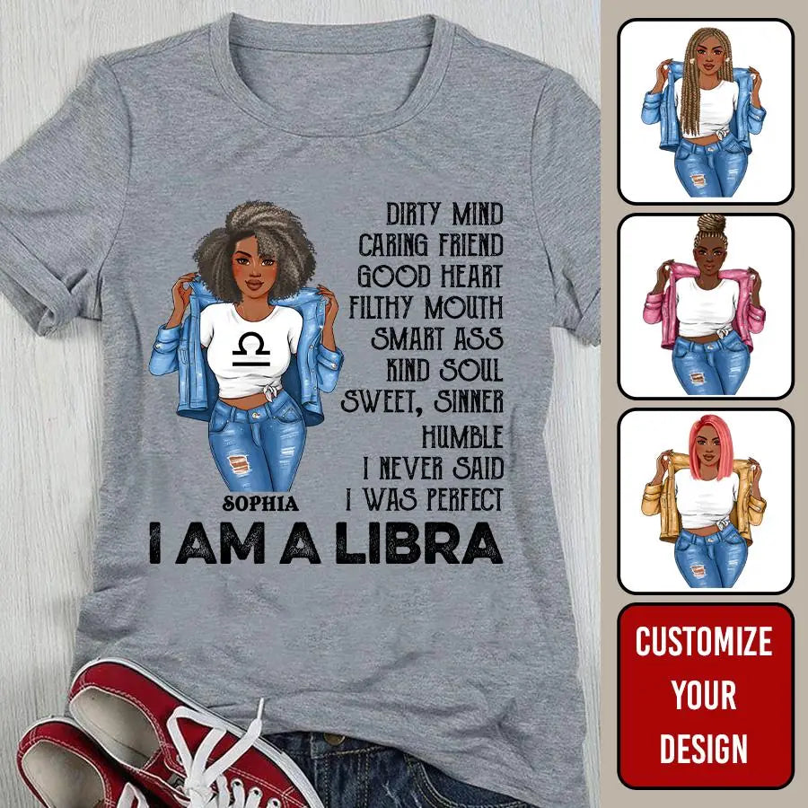 Custom Birthday Shirt, Libra Zodiac t shirt, Libra Birthday shirt, Libra t shirts for ladies, Libra queen t shirt, Libra Queen Birthday Shirt