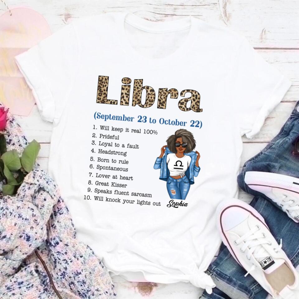 Custom Birthday Shirt, Libra Zodiac t shirt, Libra Birthday shirt, Libra t shirts for ladies, Libra queen t shirt, Libra Queen Birthday Shirt
