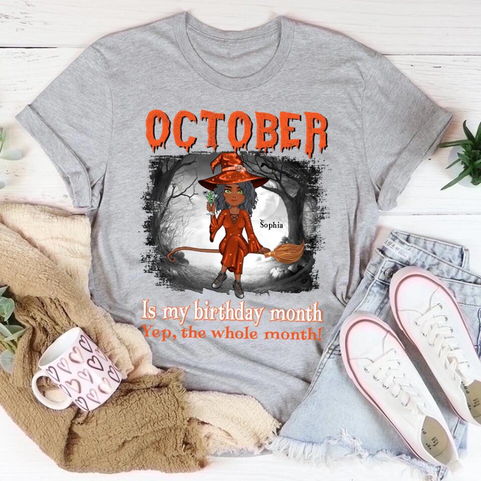 October Birthday Shirt, Custom Birthday Shirt, Queens Born In October, October Birthday Shirts For Woman, October Birthday Gifts