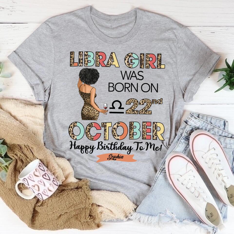 Custom Birthday Shirt, Libra Zodiac t shirt, Libra Birthday shirt, Libra t shirts for ladies, Libra queen t shirt, Libra Queen Birthday shirt