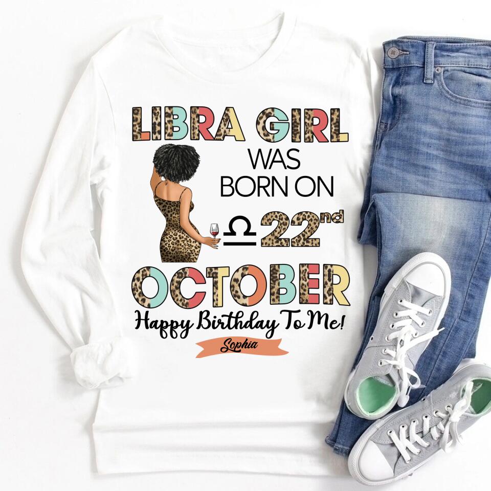 Custom Birthday Shirt, Libra Zodiac t shirt, Libra Birthday shirt, Libra t shirts for ladies, Libra queen t shirt, Libra Queen Birthday shirt