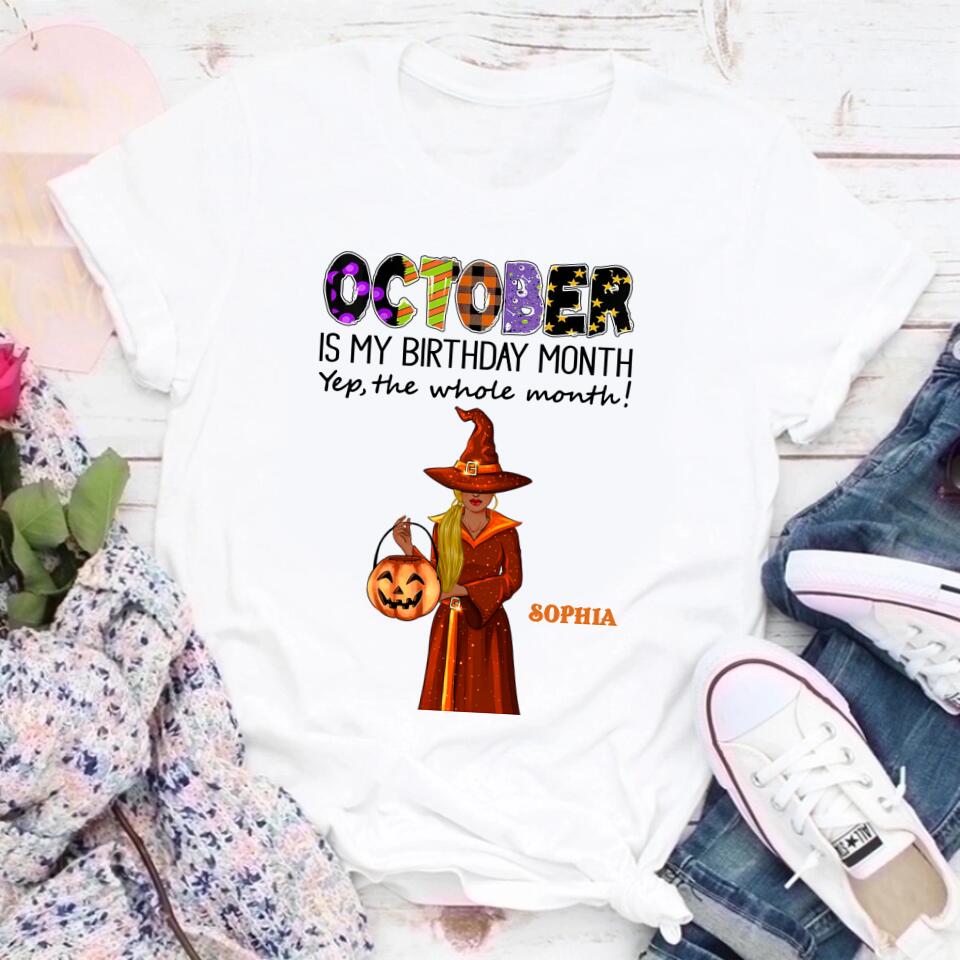 October Birthday Shirt, Custom Birthday Shirt, Queens are Born In October, October Birthday Shirts For Woman, October Birthday Gifts