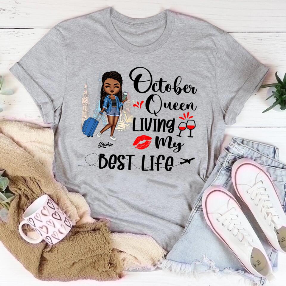 October Birthday Shirt, Custom Birthday Shirt, Queens Born In October, October Birthday Shirts For Woman, October Birthday Gifts