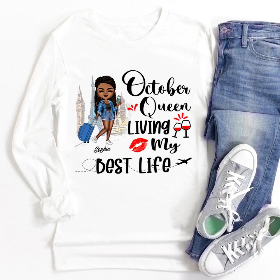 October Birthday Shirt, Custom Birthday Shirt, Queens Born In October, October Birthday Shirts For Woman, October Birthday Gifts