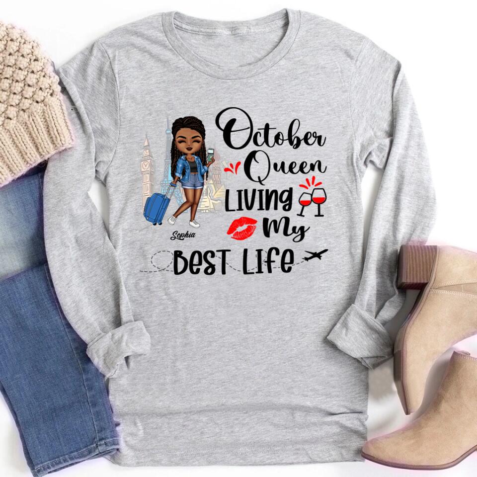 October Birthday Shirt, Custom Birthday Shirt, Queens Born In October, October Birthday Shirts For Woman, October Birthday Gifts