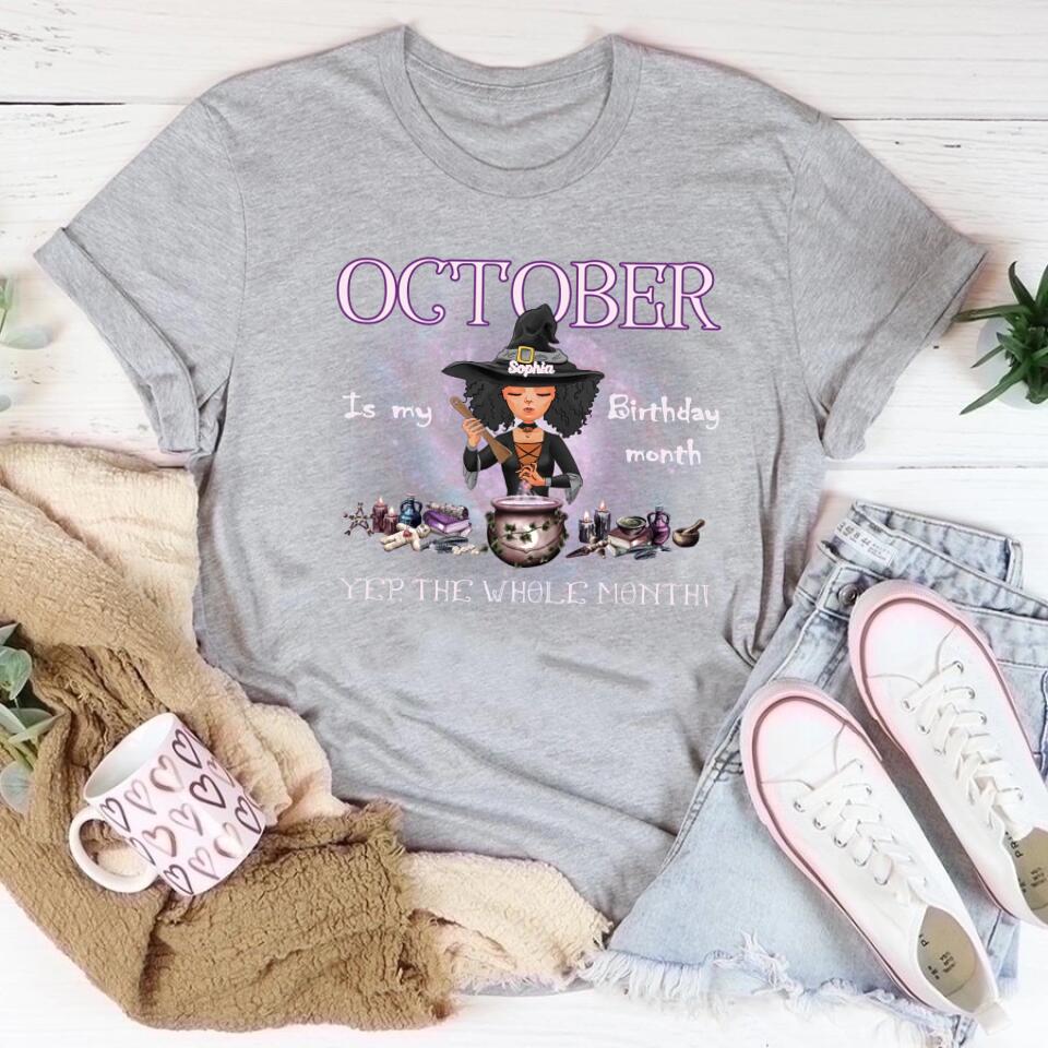 October Birthday Shirt, Custom Birthday Shirt, Queens Born In October, October Birthday Shirts For Woman, October Birthday Gifts