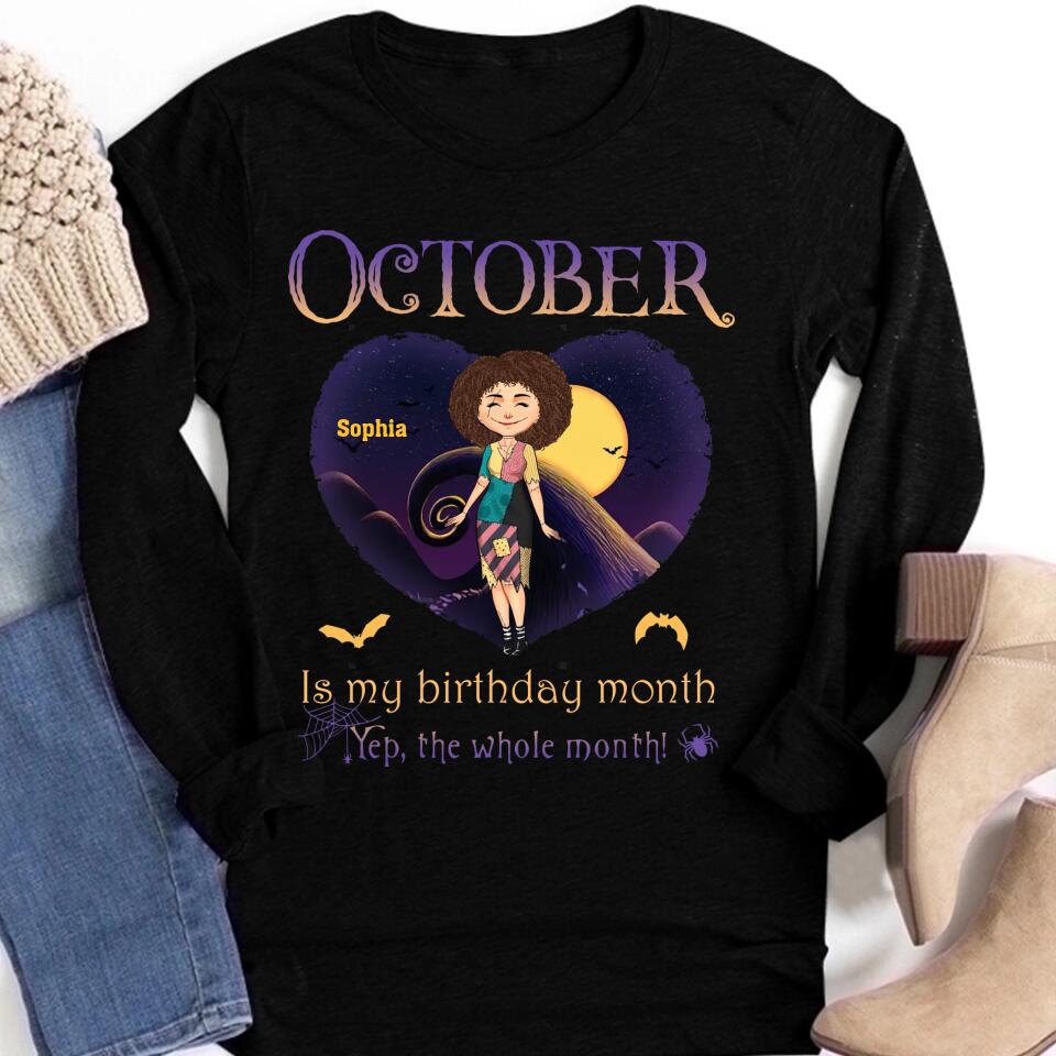 October Birthday Shirt, Custom Birthday Shirt, Queens Born In October, October Birthday Shirts For Woman, October Birthday Gifts