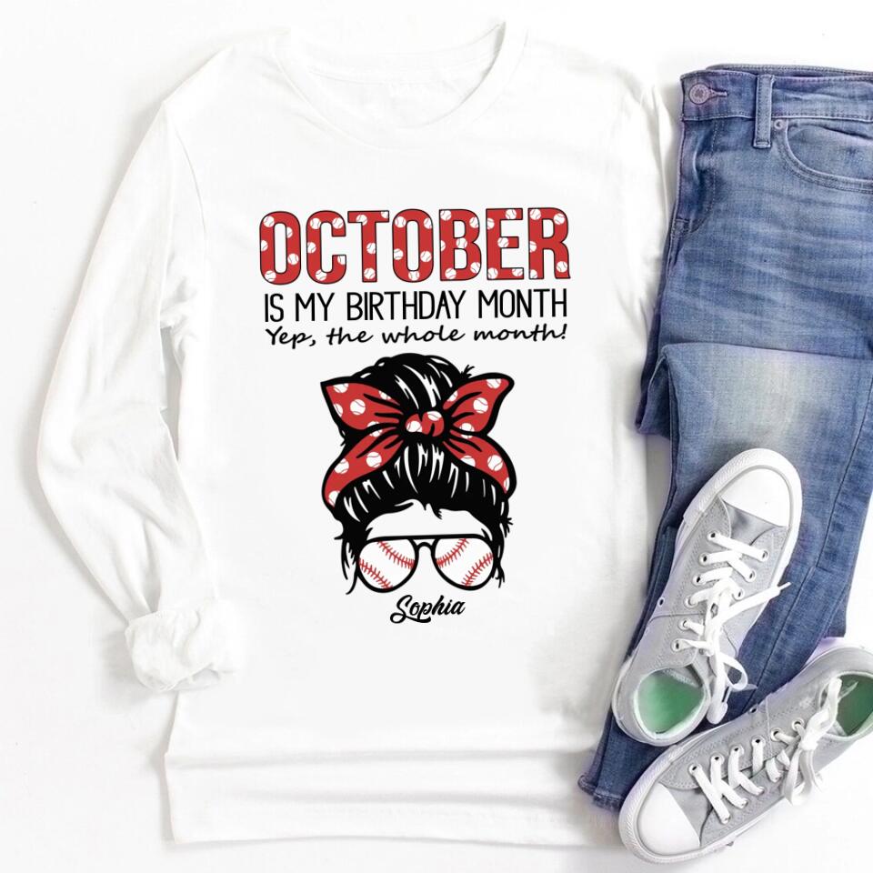 October Birthday Shirt, Custom Birthday Shirt, Queens are Born In October, October Birthday Shirts For Woman, October Birthday Gifts