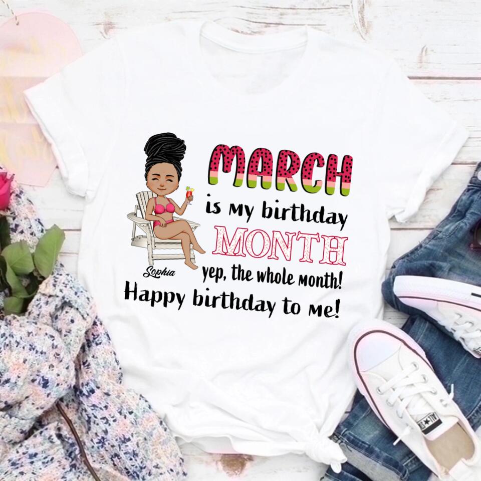 March Birthday Shirt, Custom Birthday Shirt, Queens are Born In March, March Birthday Shirts For Woman, March Birthday Gifts