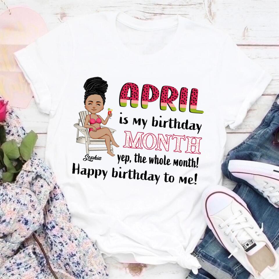 April Birthday Shirt, Custom Birthday Shirt, Queens are Born In April, April Birthday Shirts For Woman, April Birthday Gifts