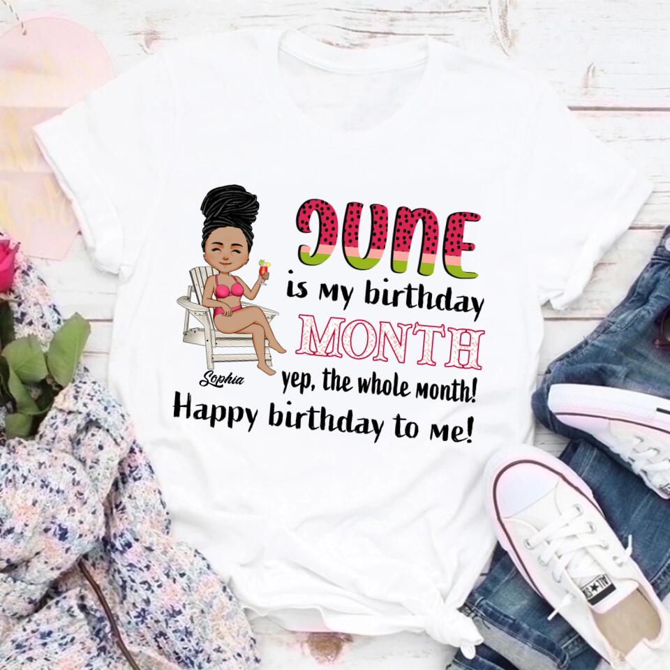 June Birthday Shirt, Custom Birthday Shirt, Queens are Born In June, June Birthday Shirts For Woman, June Birthday Gifts