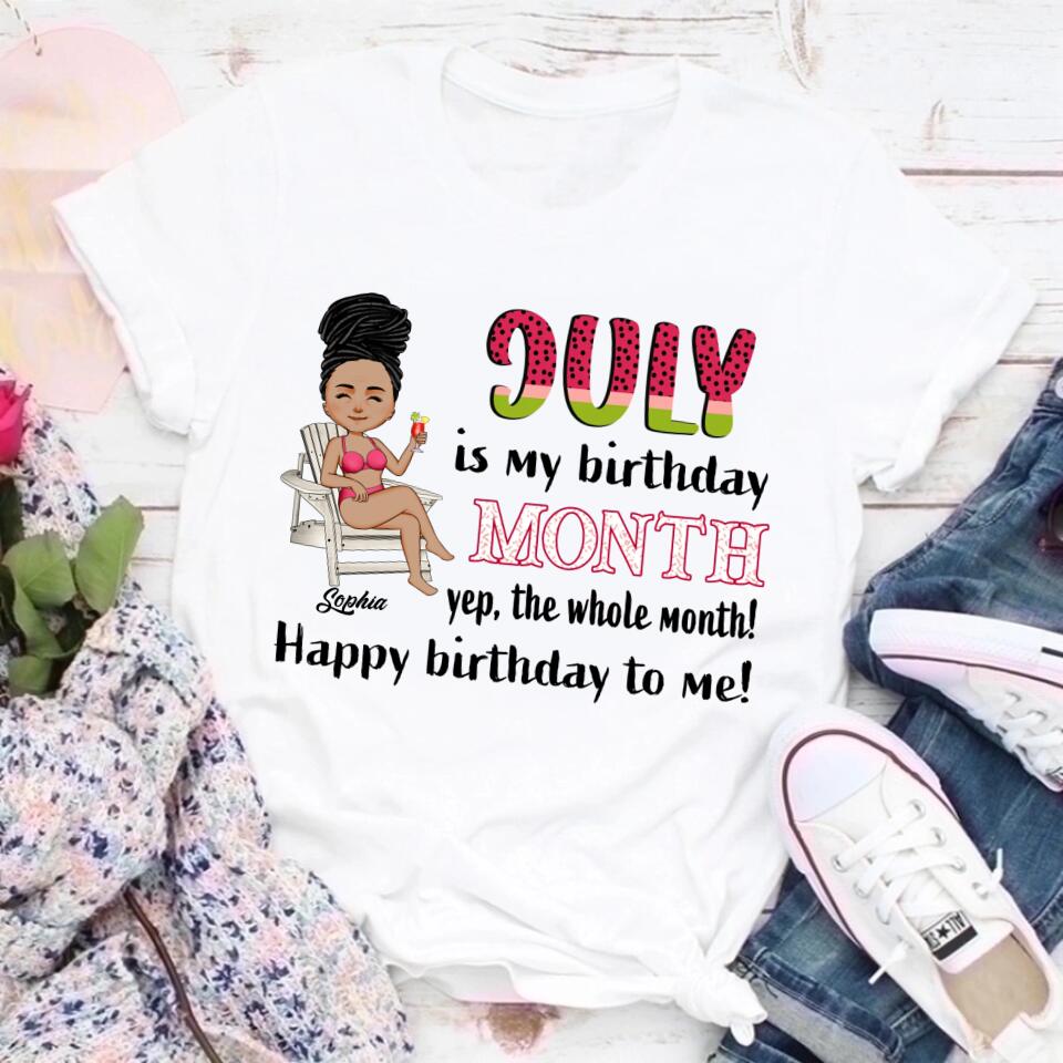 July Birthday Shirt, July Queen Custom Birthday Shirt, Queens are Born In July, July Birthday Shirts For Woman, July Birthday Gifts
