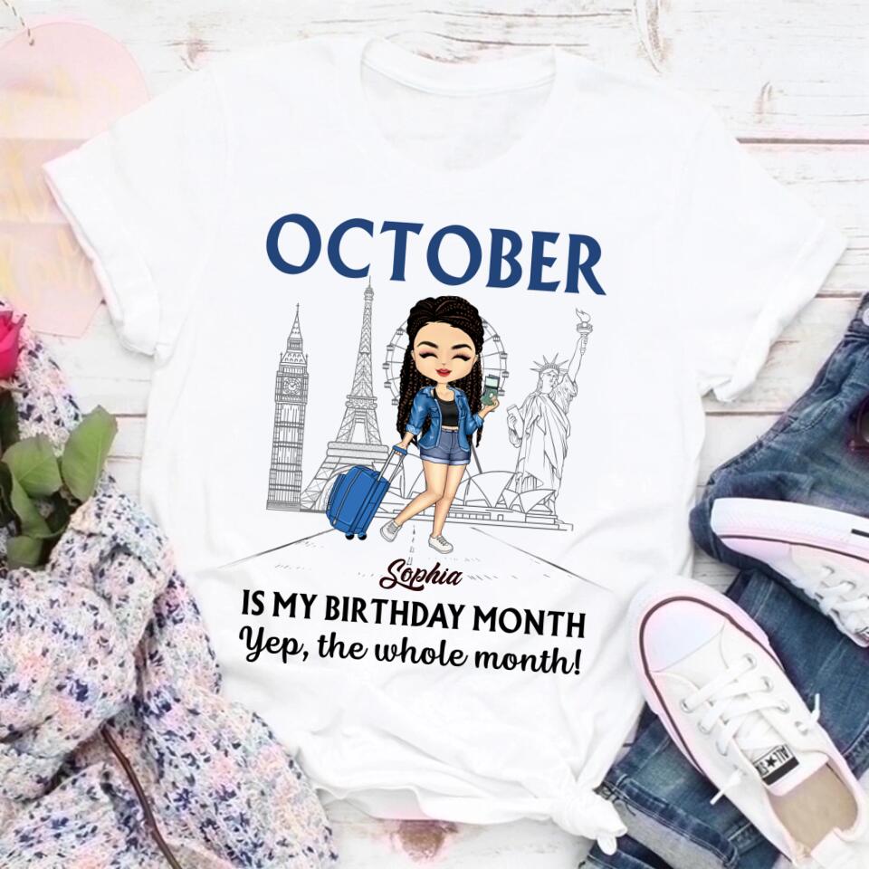 October Birthday Shirt, Custom Birthday Shirt, Queens are Born In October, October Birthday Shirts For Woman, October Birthday Gifts