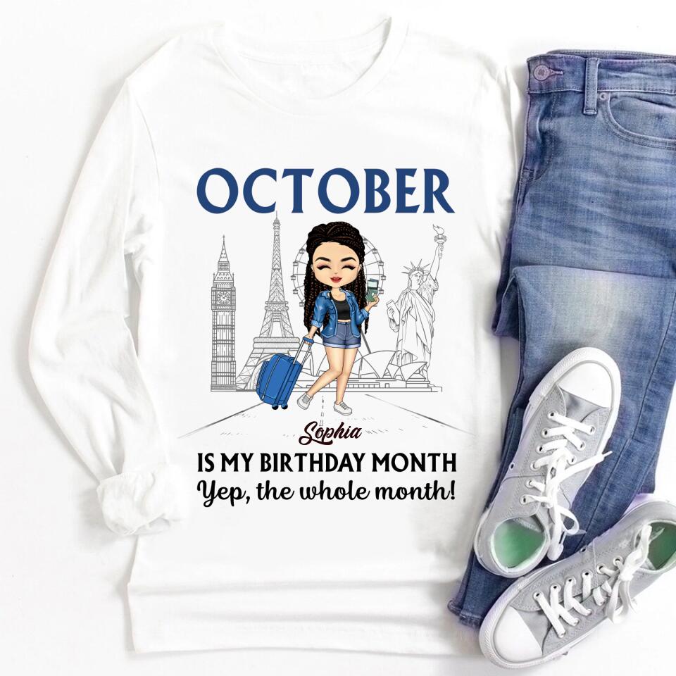 October Birthday Shirt, Custom Birthday Shirt, Queens are Born In October, October Birthday Shirts For Woman, October Birthday Gifts