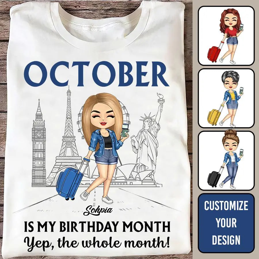 October Birthday Shirt, Custom Birthday Shirt, Queens are Born In October, October Birthday Shirts For Woman, October Birthday Gifts