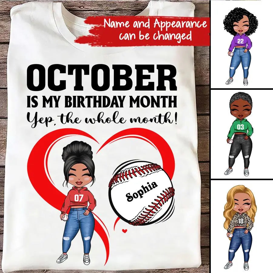 October Birthday Shirt, Custom Birthday Shirt, Queens are Born In October, October Birthday Shirts For Woman, October Birthday Gifts