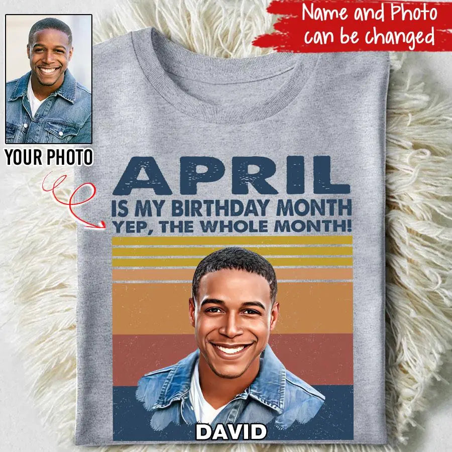 April Birthday Shirt, Custom Birthday Shirt, A Black King Was Born In April, April Birthday Shirts For Man, April Birthday Gifts