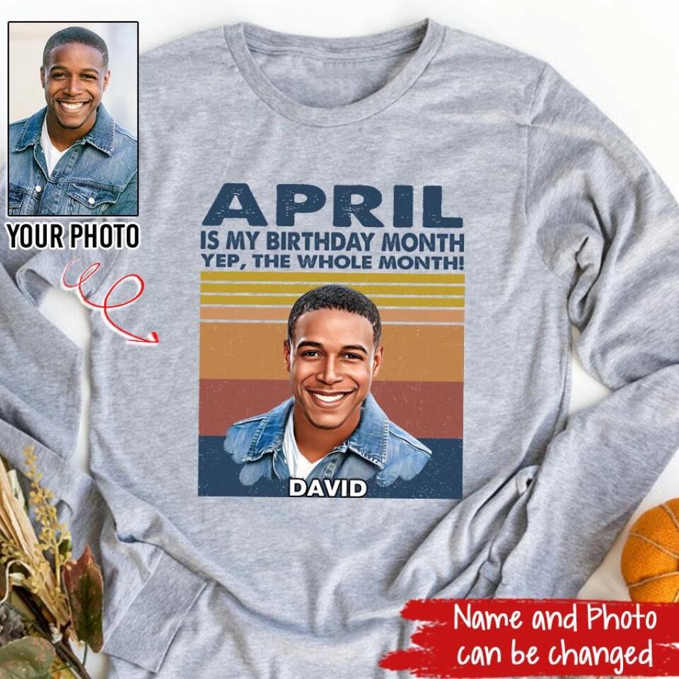 April Birthday Shirt, Custom Birthday Shirt, A Black King Was Born In April, April Birthday Shirts For Man, April Birthday Gifts
