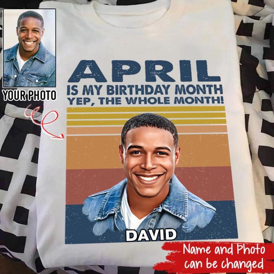 April Birthday Shirt, Custom Birthday Shirt, A Black King Was Born In April, April Birthday Shirts For Man, April Birthday Gifts