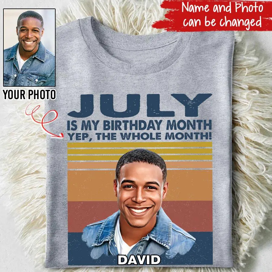 July Birthday Shirt, Custom Birthday Shirt, A Black King Was Born In July, July Birthday Shirts For Man, July Birthday Gifts