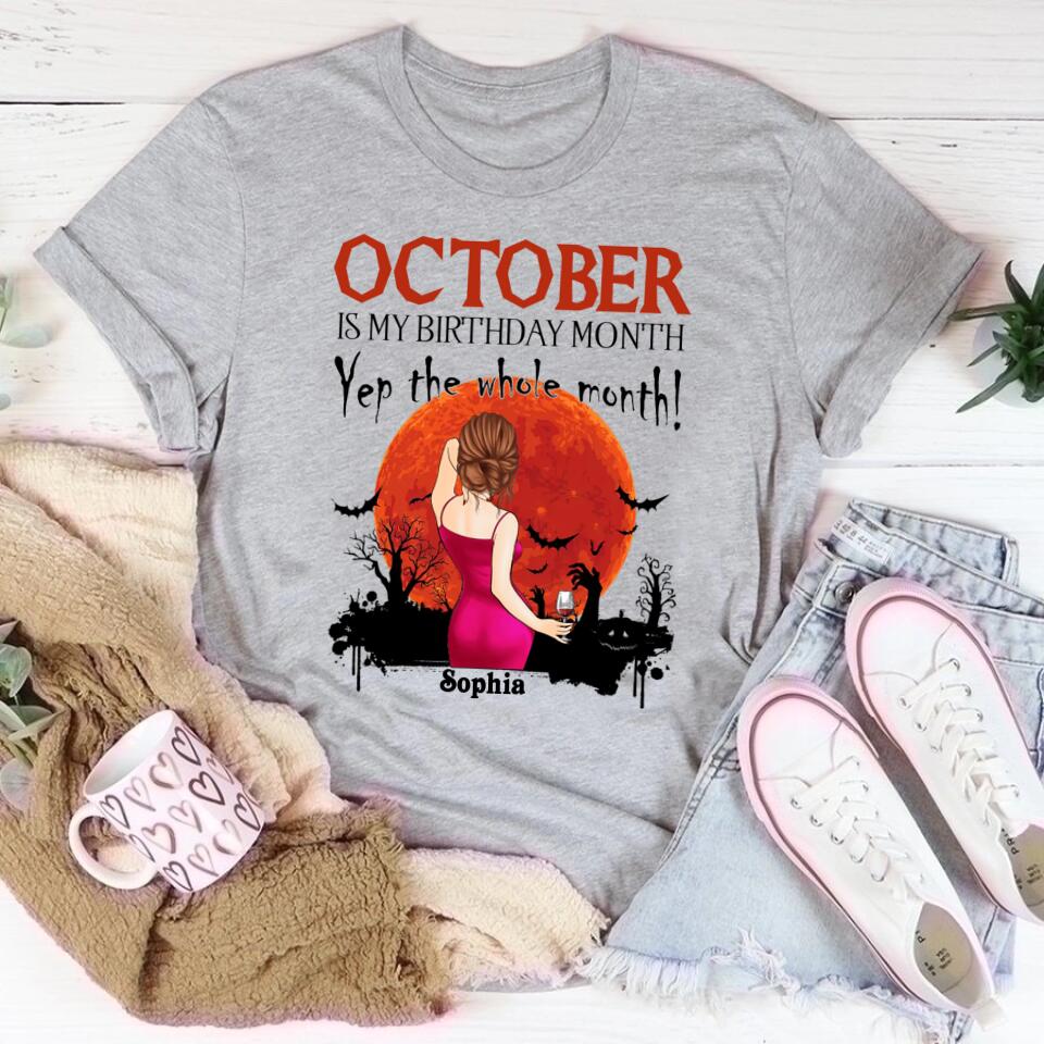 October Birthday Shirt, Custom Birthday Shirt, Queens are Born In October, October Birthday Shirts For Woman, October Birthday Gifts