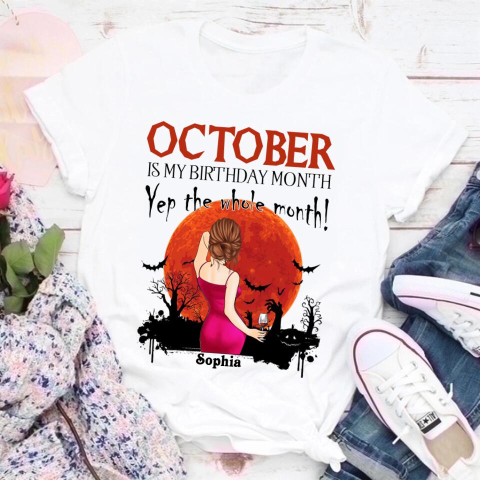 October Birthday Shirt, Custom Birthday Shirt, Queens are Born In October, October Birthday Shirts For Woman, October Birthday Gifts