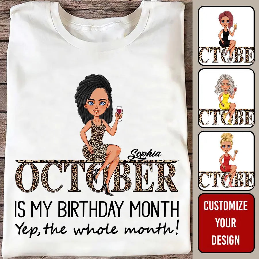 October Birthday Shirt, Custom Birthday Shirt, Queens are Born In October, October Birthday Shirts For Woman, October Birthday Gifts