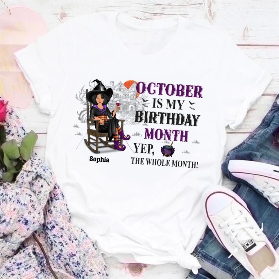October Birthday Shirt, Custom Birthday Shirt, Queens are Born In October, October Birthday Shirts For Woman, October Birthday Gifts