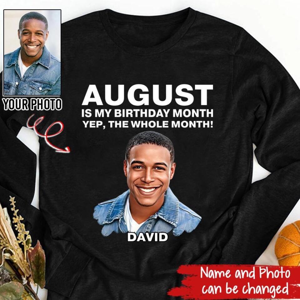 August Birthday Shirt, Custom Birthday Shirt, A Black King was born in August, August Birthday Shirts For Man, August Birthday Gifts